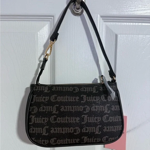 NWT Juicy Couture Flawless Black Mini Wristlet Purse - Picture 2 of 4